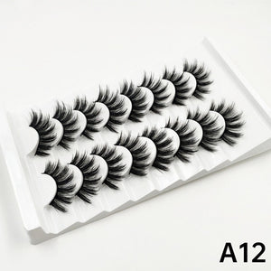 xclusive lashes - 7 pairs faux mink eyelashes 25mm lashes fluffy messy 3d mink lashes wholesale, 8 pairs natural false eyelashes extension