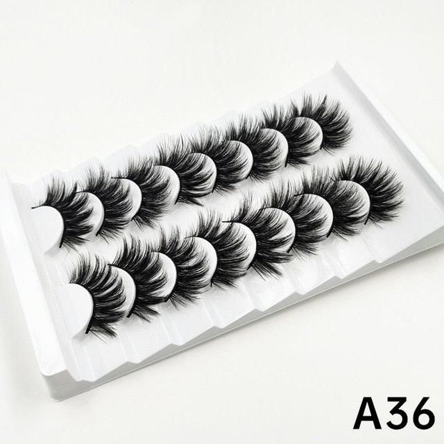 xclusive lashes - 7 pairs faux mink eyelashes 25mm lashes fluffy messy 3d mink lashes wholesale, 8 pairs natural false eyelashes extension