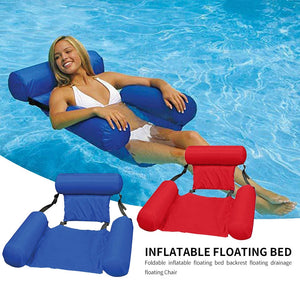 float lounge water bed swimming pool folding adjustable with backrest entertainment safe inflatable hammock chair air mattress