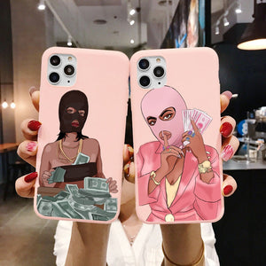 afro girls black women art case for iphone 11 12 xr xs max x 7 8 6 plus 11pro max make money cash girl melanin poppin case