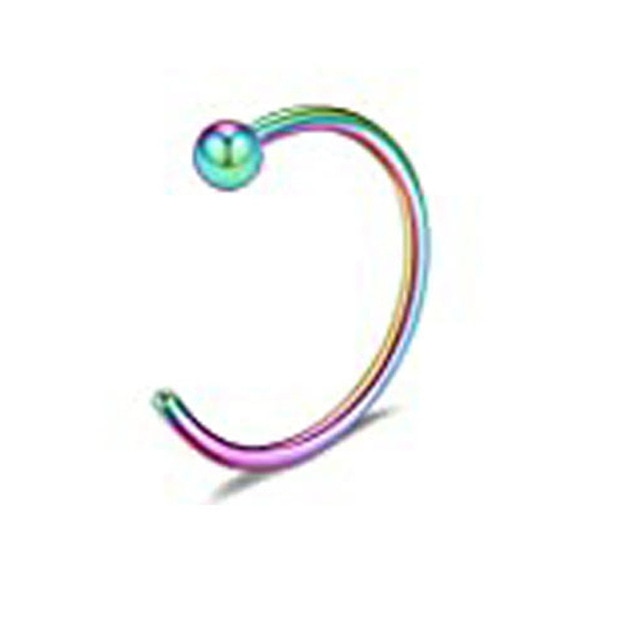 nose rings - 1pcs u shaped nose ring hoop septum rings jewelry  stainless steel nose piercing fake piercing oreja pircing jewelry style 4-colorful