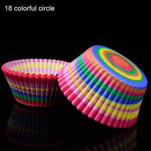 100pcs/pack cake muffin cupcake paper cups cake box cupcake kitchen liner kitchen baking accessories cake mold small muffin boxes color circle