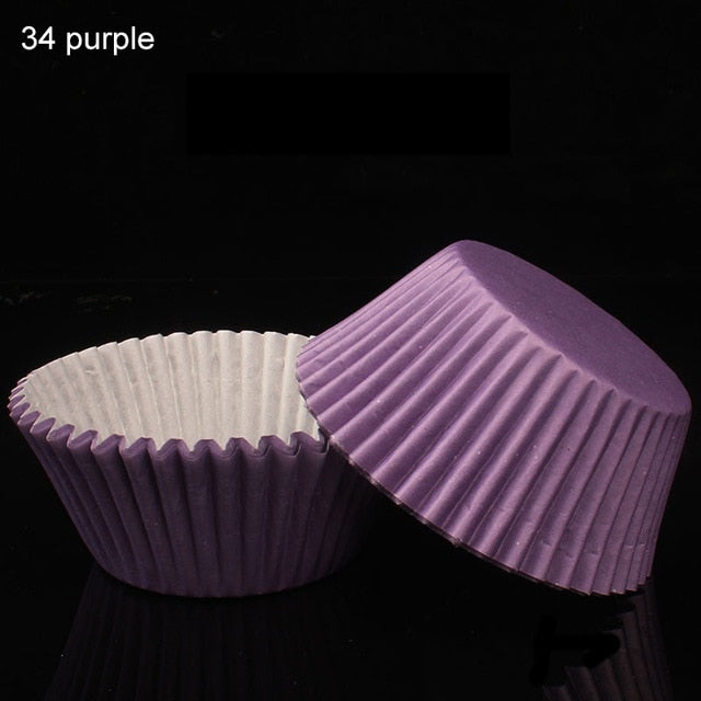 100pcs/pack cake muffin cupcake paper cups cake box cupcake kitchen liner kitchen baking accessories cake mold small muffin boxes purple