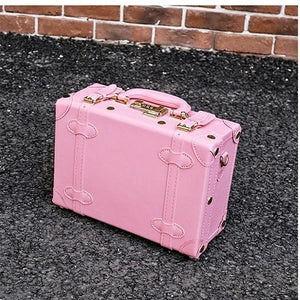 travel more - pink vintage - luxury travel - pretty high guality/leather luggage