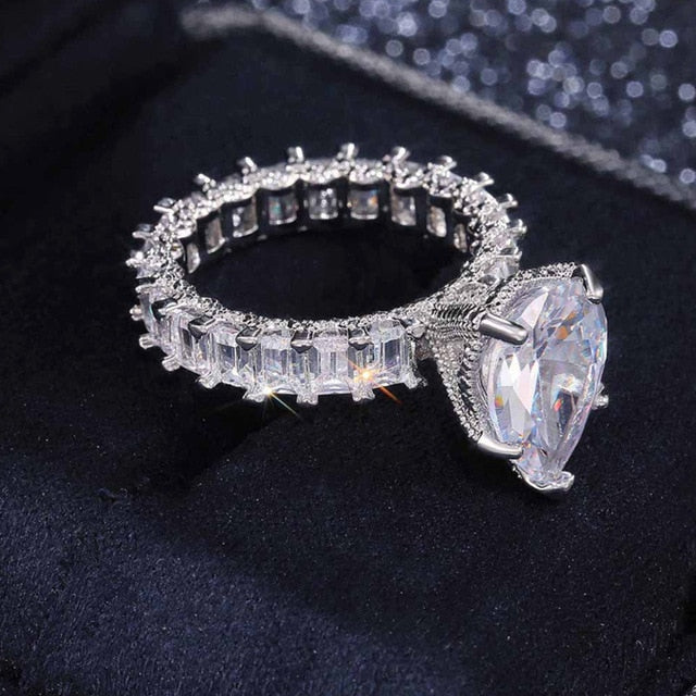 luxury eternity rings! wedding bands eternity rings luxury cubic zirconia for women cz crystal promise engagement finger ring jewelry