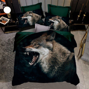 3d love rose heart bedding set nordic duvet cover 150x200 220x240 king size quilt cover modern cat wolf print pillowcase no bed sheet