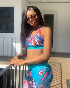 ethika set - two piece - beach/shorts - pretty