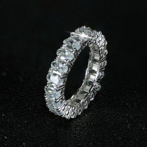 eternity ring - luxury 925 sterling silver wedding band for women ladies love jewelry