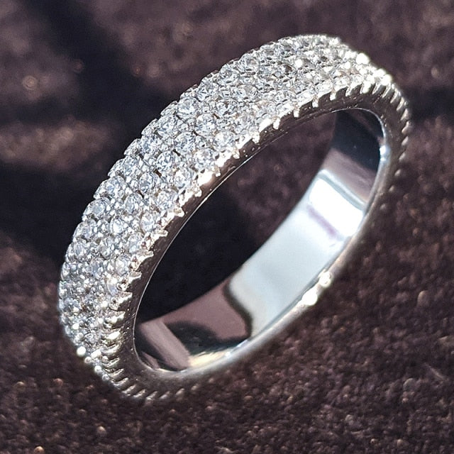 eternity ring - luxury 925 sterling silver wedding band for women ladies love jewelry