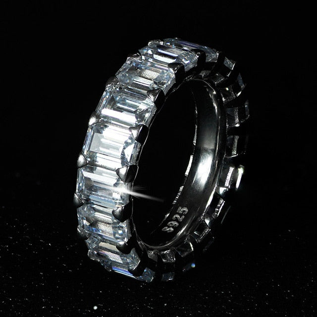 eternity ring - luxury 925 sterling silver wedding band for women ladies love jewelry