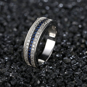 eternity ring - luxury 925 sterling silver wedding band for women ladies love jewelry