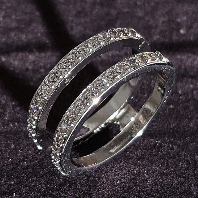 eternity ring - luxury 925 sterling silver wedding band for women ladies love jewelry