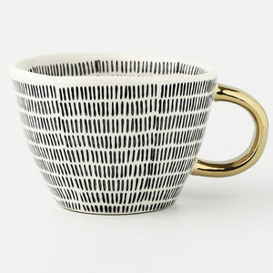 creative geometric ceramic mugs with gold handle handmade coffee cups irregular shaped tea milk mug cup unique gifts home decor 7