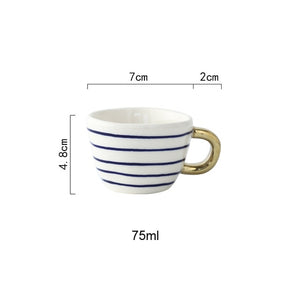 creative geometric ceramic mugs with gold handle handmade coffee cups irregular shaped tea milk mug cup unique gifts home decor 13