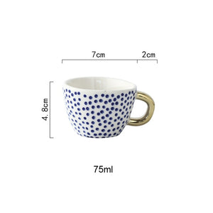 creative geometric ceramic mugs with gold handle handmade coffee cups irregular shaped tea milk mug cup unique gifts home decor 17