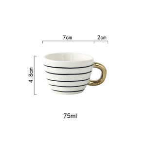 creative geometric ceramic mugs with gold handle handmade coffee cups irregular shaped tea milk mug cup unique gifts home decor 20