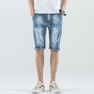 xclusive mens - spring summer men's denim shorts men's clothing beach ripped jeans denim cotton short casual business social men shorts