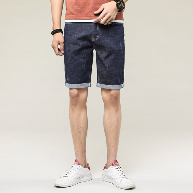 xclusive mens - spring summer men's denim shorts men's clothing beach ripped jeans denim cotton short casual business social men shorts