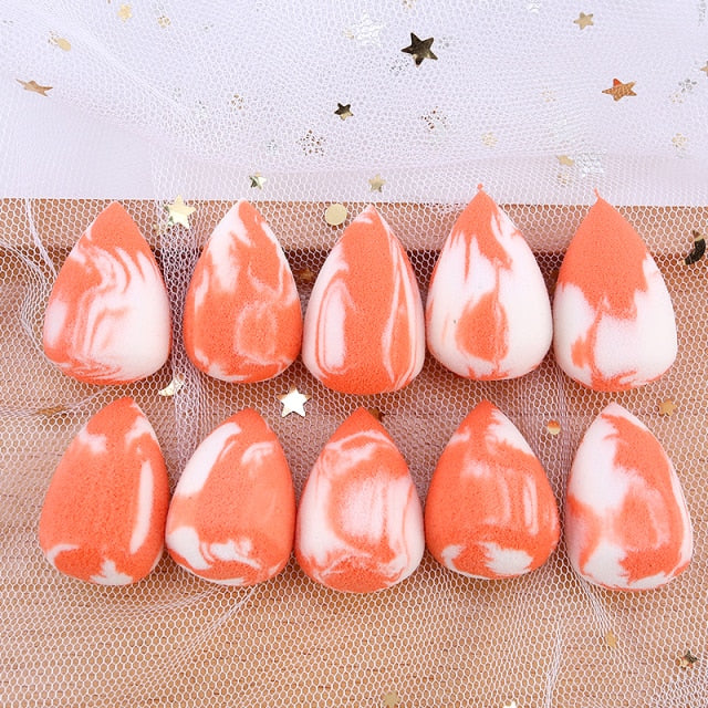 wholesale mini makeup sponge water drop shape makeup soft foundation puff concealer flawless mixed cosmetic makeup sponge red 10pcs