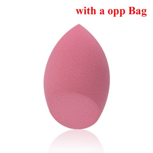 og pretty - makeup sponge dry&wet use cosmetic puff sponge maquiagem foundation powder blush beauty tools with storage box 3pc-wine red 1