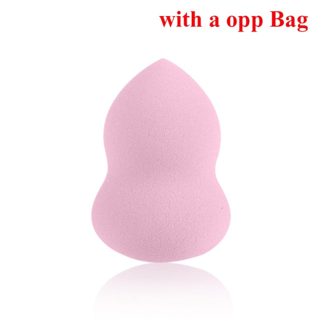 og pretty - makeup sponge dry&wet use cosmetic puff sponge maquiagem foundation powder blush beauty tools with storage box 3pc-pink