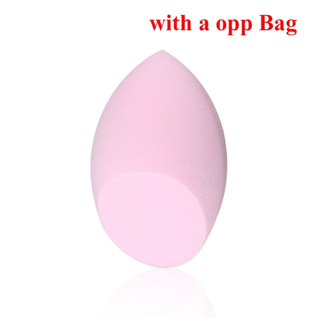 og pretty - makeup sponge dry&wet use cosmetic puff sponge maquiagem foundation powder blush beauty tools with storage box 3pc-pink 3