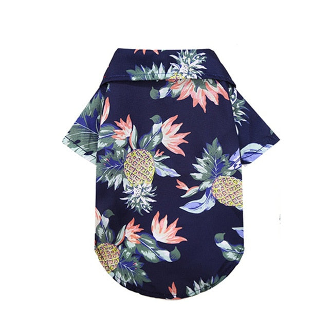 pets on the beach - summer pet printed clothes for dogs floral beach shirt jackets dog coat puppy costume cat spring clothing pets outfits