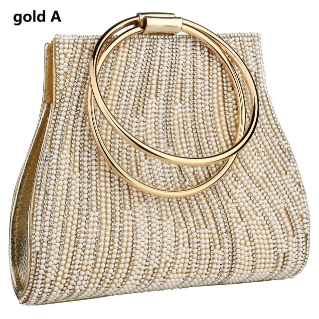 woman evening bag diamond rhinestone clutch crystal day lady wallet wedding purse party banquet silver handbags clutches tote gold a