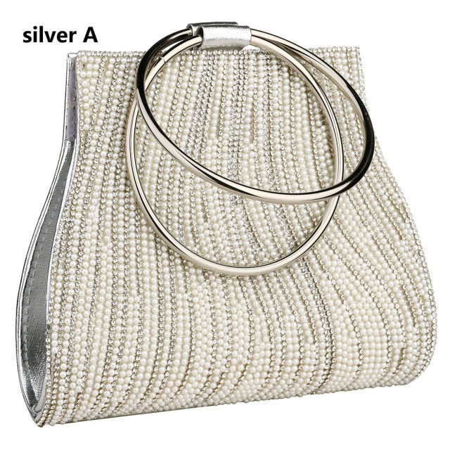 woman evening bag diamond rhinestone clutch crystal day lady wallet wedding purse party banquet silver handbags clutches tote silver a