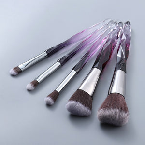 og pretty - crystal makeup brushes powder foundation eyeshadow eyebrow cosmetics for face fan make up brush set brochas maquillaje 2big3small ppbr