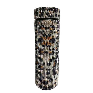 royalty smart bottles - temp display diamond thermos bottle water cup/bottle stainless steel leopard b 500ml