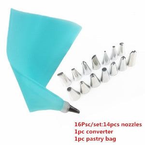 disposable piping pastry icing piping fondant cake cream cupcake kitchen decorating tools cake nozzles pastry 16pcs