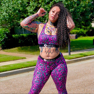 ethika set - two piece multi - leggings/pants  pretty