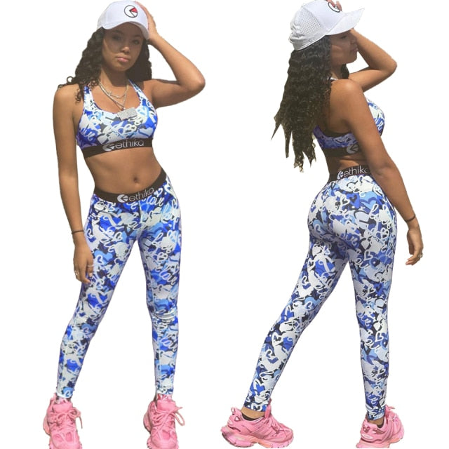 ethika set - two piece multi - leggings/pants  pretty