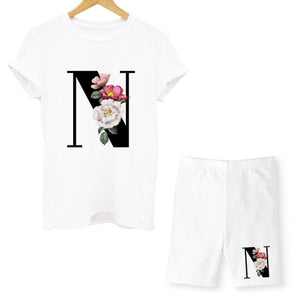 alpha - two piece set - letter/initial casual set pretty