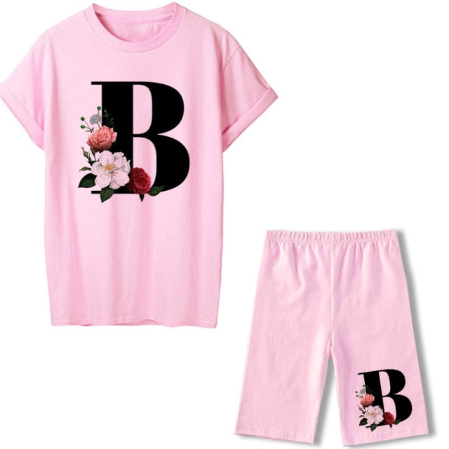 alpha - two piece set - letter/initial casual set pretty