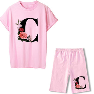 alpha - two piece set - letter/initial casual set pretty