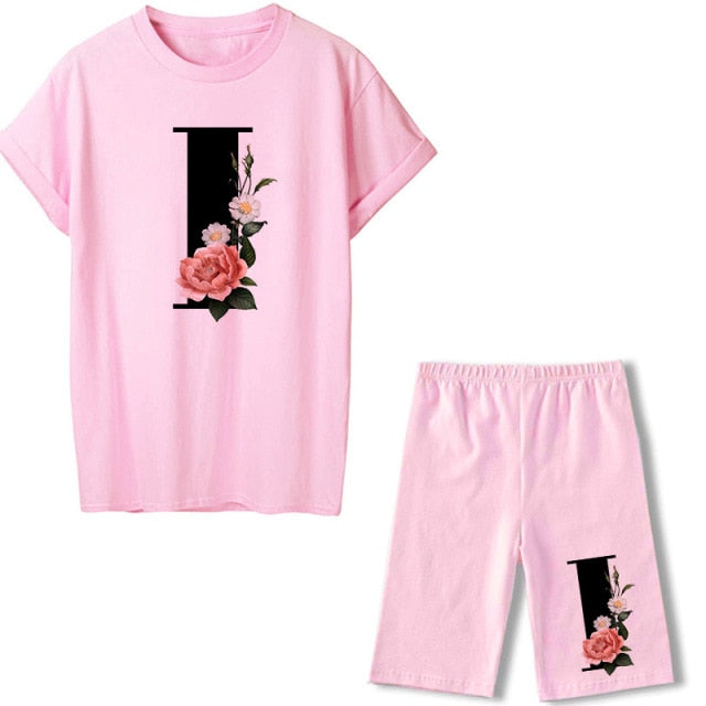 alpha - two piece set - letter/initial casual set pretty