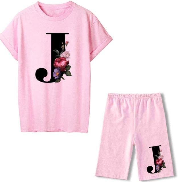 alpha - two piece set - letter/initial casual set pretty