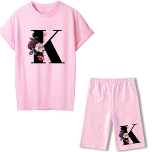 alpha - two piece set - letter/initial casual set pretty