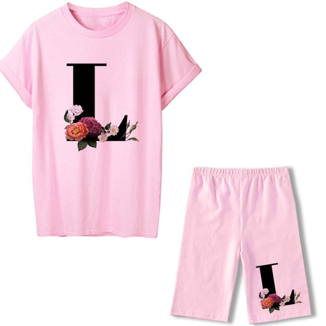 alpha - two piece set - letter/initial casual set pretty