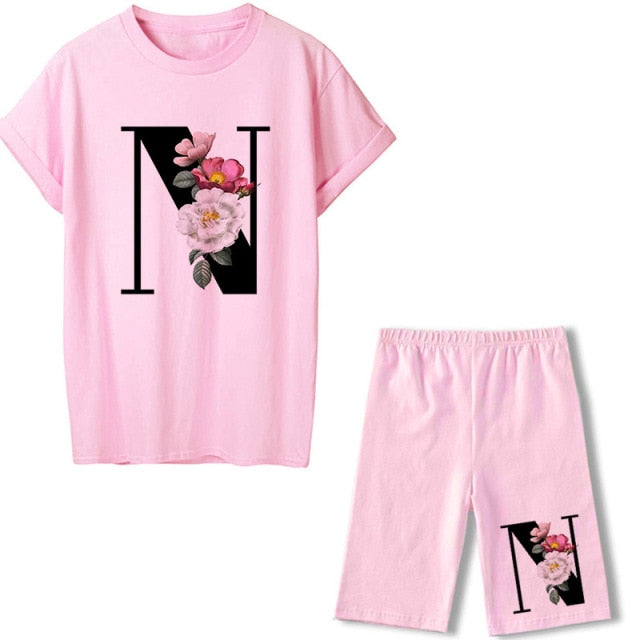 alpha - two piece set - letter/initial casual set pretty