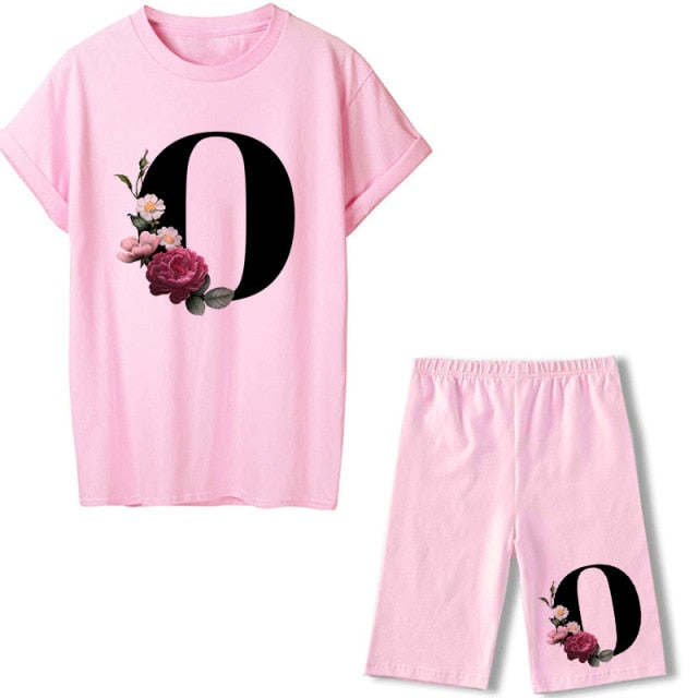 alpha - two piece set - letter/initial casual set pretty