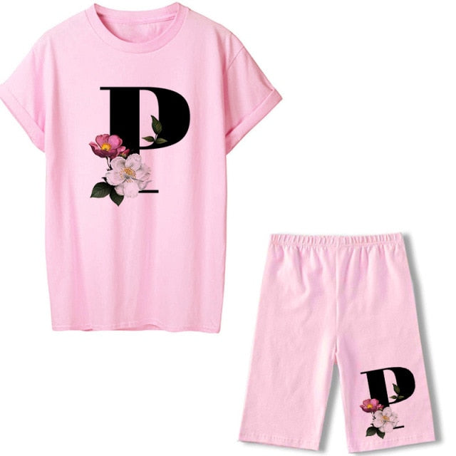 alpha - two piece set - letter/initial casual set pretty