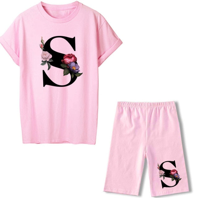 alpha - two piece set - letter/initial casual set pretty