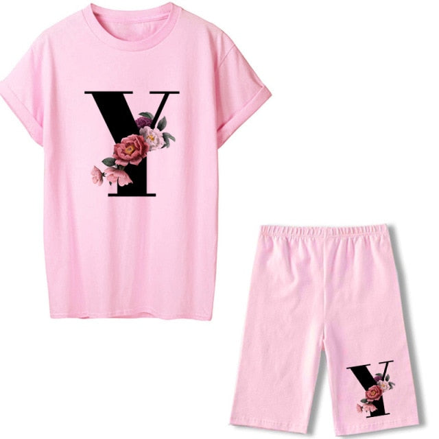 alpha - two piece set - letter/initial casual set pretty