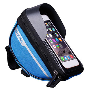 bicycle front frame touch screen waterproof phone bag mtb top tube pannier bike front tube pack necessary cycling gadgets