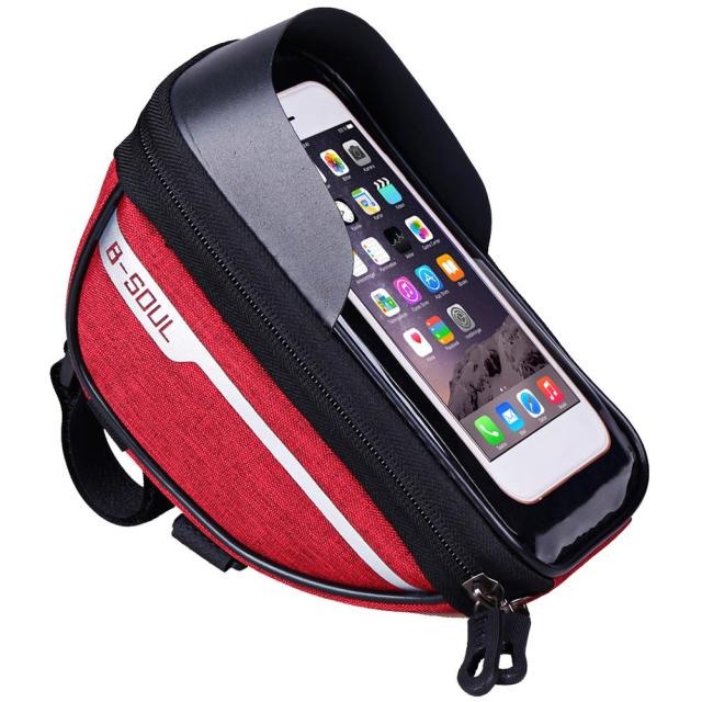 bicycle front frame touch screen waterproof phone bag mtb top tube pannier bike front tube pack necessary cycling gadgets