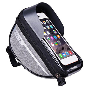 bicycle front frame touch screen waterproof phone bag mtb top tube pannier bike front tube pack necessary cycling gadgets