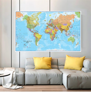 colorful world map - wall map/travel